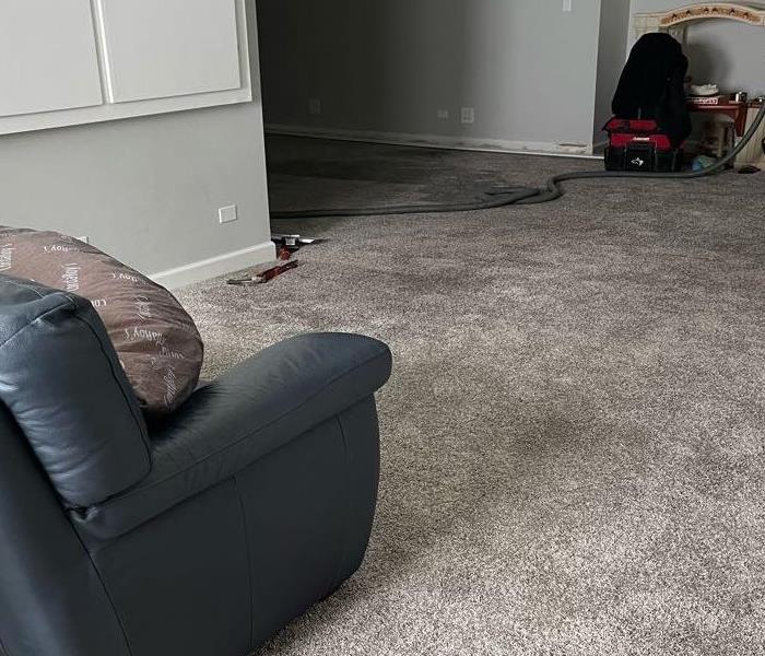 living room water damage